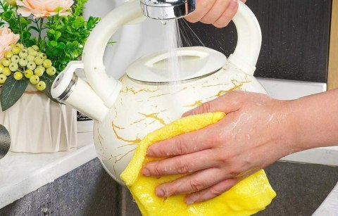 Emaliowany Czajnik Retro 3L z Gwizdkiem na Indukcję Gaz MASTERPAN