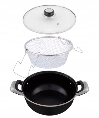 GARNEK Z KOSZYKIEM DO SMAŻENIA FRYTEK 4.0L 24cm