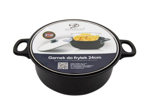 GARNEK Z KOSZYKIEM DO SMAŻENIA FRYTEK 4.0L 24cm