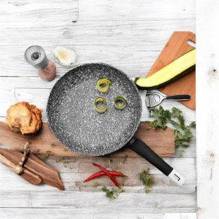PATELNIA ALUMINIOWA MARMUROWA MASTER PAN 28 cm granitowa