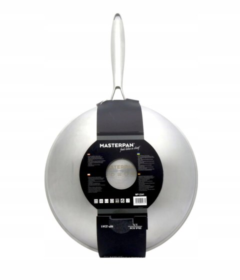 Patelnia WOK GŁĘBOKA 3.7L CIĘŻKA STALOWA 28CM INDUKCJA GAZ