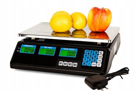 WAGA SKLEPOWA 40KG ELEKTRONICZNA KUCHENNA GASTRONOMICZNA MAGAZYNOWA LCD
