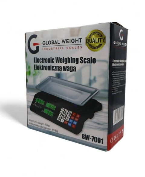 Waga sklepowa elektroniczna kalkulacyjna LCD 40 KG.