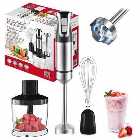 BLENDER RĘCZNY MIKSER WIELOFUNKCYJNY ZESTAW TURBO MALAKSER 800W ROBOT 3w1
