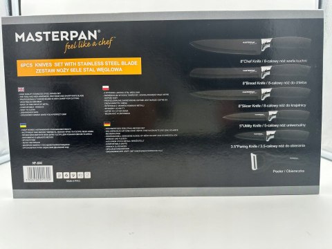Komplet noży w pudełku Masterpan Noże w pudełku magnetycznym 5 szt.
