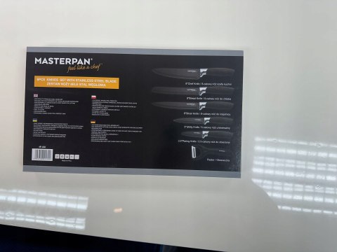 Komplet noży w pudełku Masterpan Noże w pudełku magnetycznym 5 szt.
