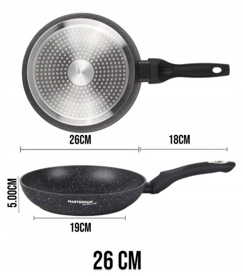Patelnia tradycyjna Masterpan 26 cm aluminiowa