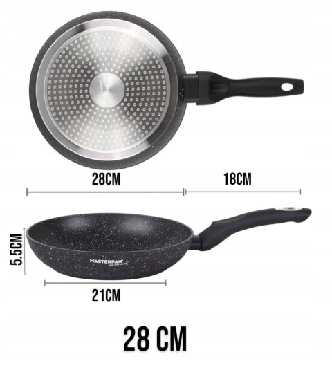 Patelnia tradycyjna Masterpan 28 cm aluminiowa