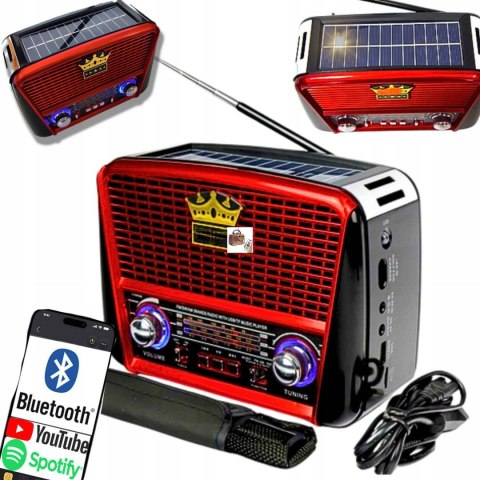 RADIO RETRO SOLARNE Z USB TWOJE STYLOWE I FUNKCJONALNE CENTRUM MUZYCZNE
