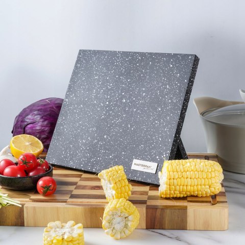 Stojak na noże MASTERPAN 24 cm czarny