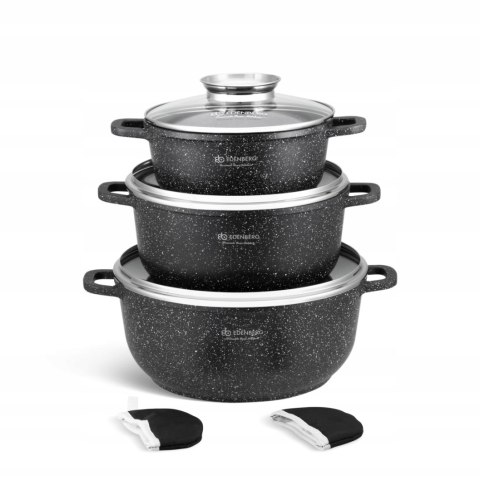 Zestaw garnków Edenberg PREMIUM aluminiowe 8 el.