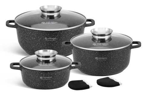 Zestaw garnków Edenberg PREMIUM aluminiowe 8 el.