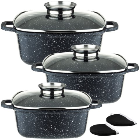 Zestaw garnków Edenberg marabel edenberg aluminiowe 8 el.