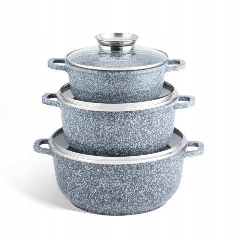 Zestaw garnków PREMIUM aluminiowe 6 el.