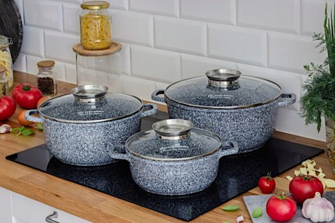 Zestaw garnków PREMIUM aluminiowe 6 el.
