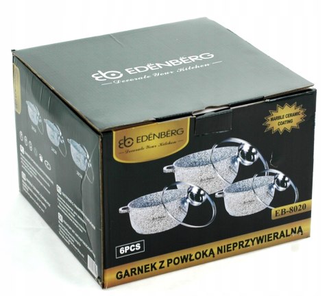 Zestaw garnków PREMIUM aluminiowe 6 el.