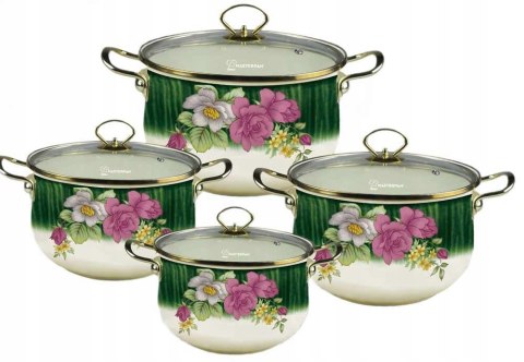 8 SZT GARNKI EMALIA MASTERPAN MP-2633