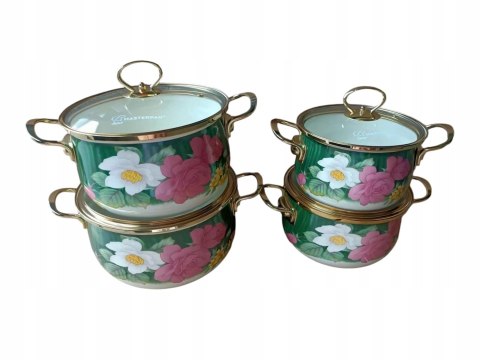 8 SZT GARNKI EMALIA MASTERPAN MP-2633