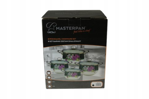 8 SZT GARNKI EMALIA MASTERPAN MP-2634