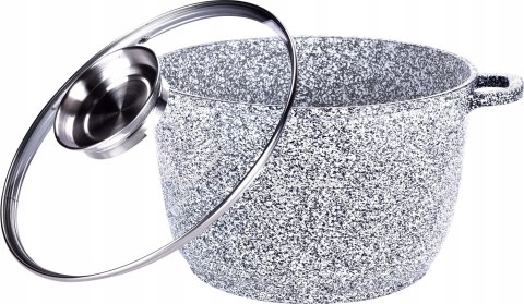 GARNEK ALUMINIUM GLEBOKI 28CM GRANIT MARMUR 10,0L MASTERPAN MP-2138