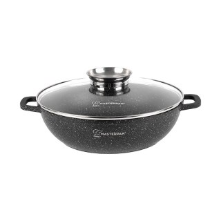 GARNEK ALUMINIUM NISKI ALA WOK 28CM 3,3L MARMUR MASTERPAN MP-2135