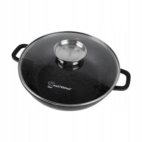 GARNEK ALUMINIUM NISKI ALA WOK 28CM 3,3L MARMUR MASTERPAN MP-2135