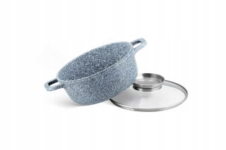 GARNEK ALUMINIUM OKRAGLY 26CM GRANIT MARMUR 5,5L MASTERPAN MP-2129