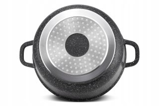 GARNEK ALUMINIUM OKRAGLY 28CM MARMUR Z INDUKCJA 6,5L MASTERPAN MP-2117