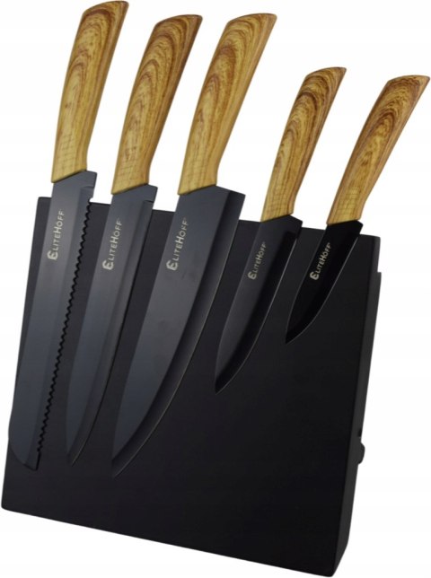 Komplet noży z listwą magnetyczną Elitehoff Ceramic Knife 5 szt.