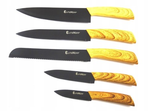 Komplet noży z listwą magnetyczną Elitehoff Ceramic Knife 5 szt.