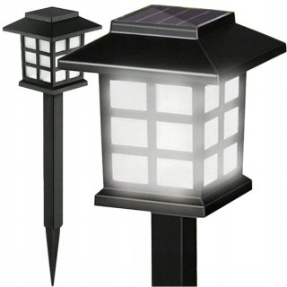 Lampa Ogrodowa 2 sztuki Solarna LED Lampki Gruntowe Czujnik Zmierzchu