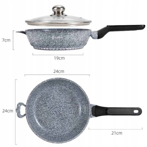 Patelnia tradycyjna Elitehoff 24 cm non-stick (nieprzywierająca)