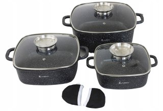Zestaw garnków Elitehoff Premium aluminiowe 8 el.