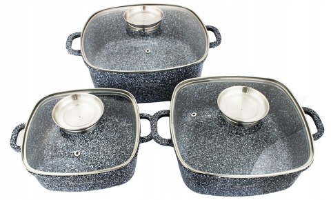 Zestaw garnków Elitehoff aluminiowe 8 el.