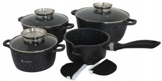 Zestaw garnków Elitehoff aluminiowe 9 el.