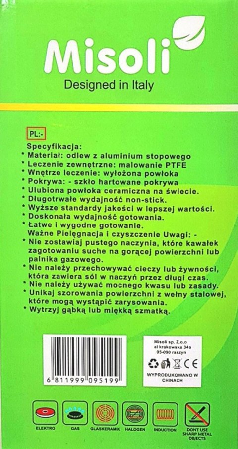 GARNEK KWADRATOWY MISOLI BM519 20CM
