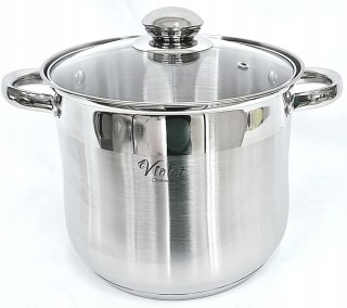 Garnek stalowy solidny tradycyjny Violet 4.8 l srebrny