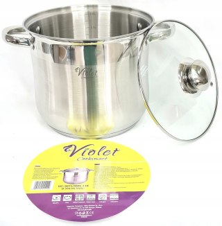 Garnek stalowy solidny tradycyjny Violet 4.8 l srebrny