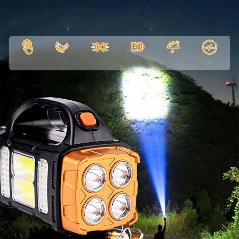 Latarka Solarna LED Szperacz POWERBANK USB Akumula