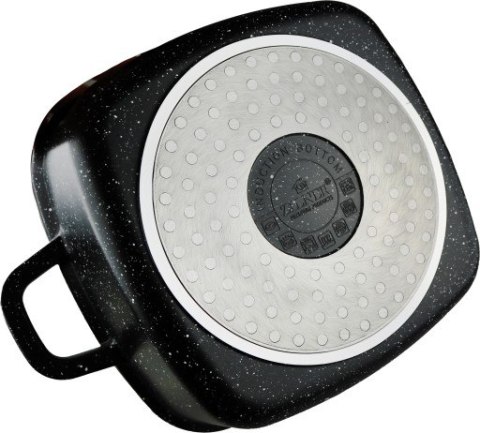 MAŁY Garnek MARMURKOWY KWADRATOWY 18cm 2.1L+2x ŁAPKI Brytfanna GAZ INDUKCJA
