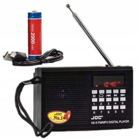 Miniradio JOC KK9 3 W czarny