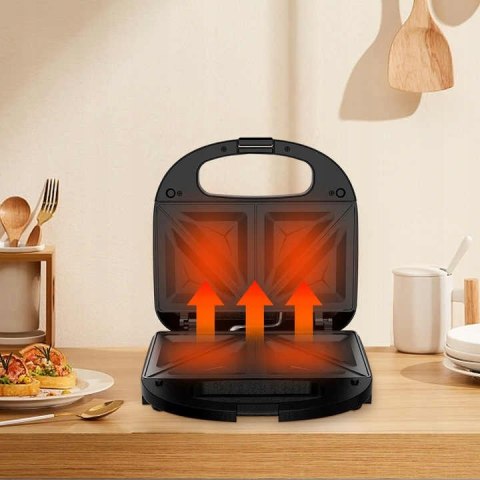Opiekacz misskitchen ST-9370-S czarny 750 W