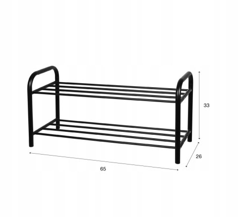 PÓŁKA NA BUTY METAL ORGANIZER SZAFKA STOJAK REGAŁ METALOWA CZARNA 1127