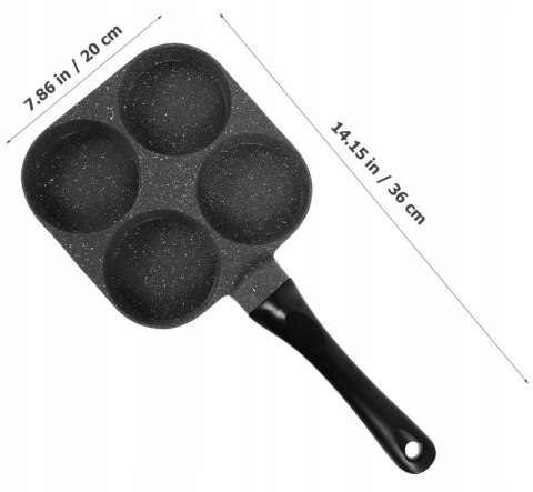 Patelnia do jajek i placków Brunbeste INDUKCJA 18 cm granitowa