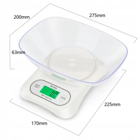 WH-B26 LCD Display Backlit Large Screen Kitchen Scale High Accuracy