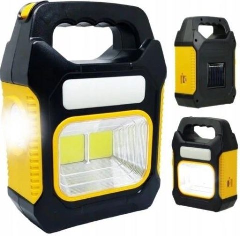 Wielofunkcyjna Latarka Solarno-LED - Warsztatowa, Wodoodporna, Uchwyt