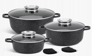 Zestaw garnków Elitehoff PREMIUM aluminiowe 6 el.