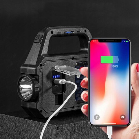LATARKA SOLARNA KEMPINGOWA TURYSTYCZNA LED COB USB