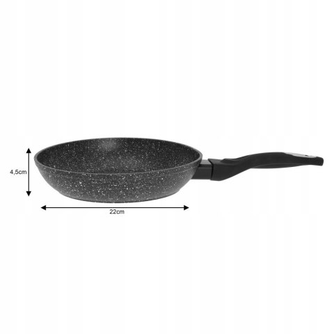 Patelnia tradycyjna Klausberg Marmo 22 cm granitowa