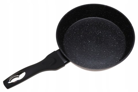 Patelnia tradycyjna WYSOKA PATELNIA MARMUROWA 22cm CIEMNA 22 cm non-stick